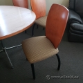 Maple Back Office Guest Side Chair w/ Patterned Seat